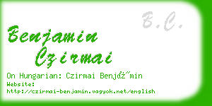 benjamin czirmai business card